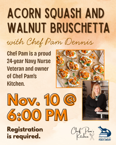 Acorn Squash and Walnut Bruschetta with Chef Pam