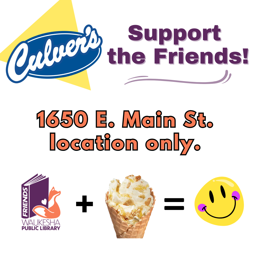 Culver's logo and picture of ice cream.