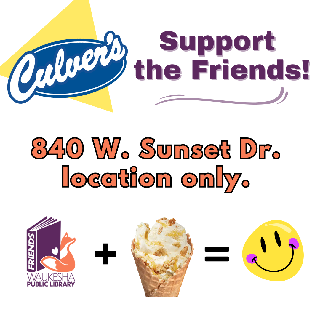 Culver's logo and picture of ice cream.